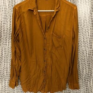 Mustard yellow button down